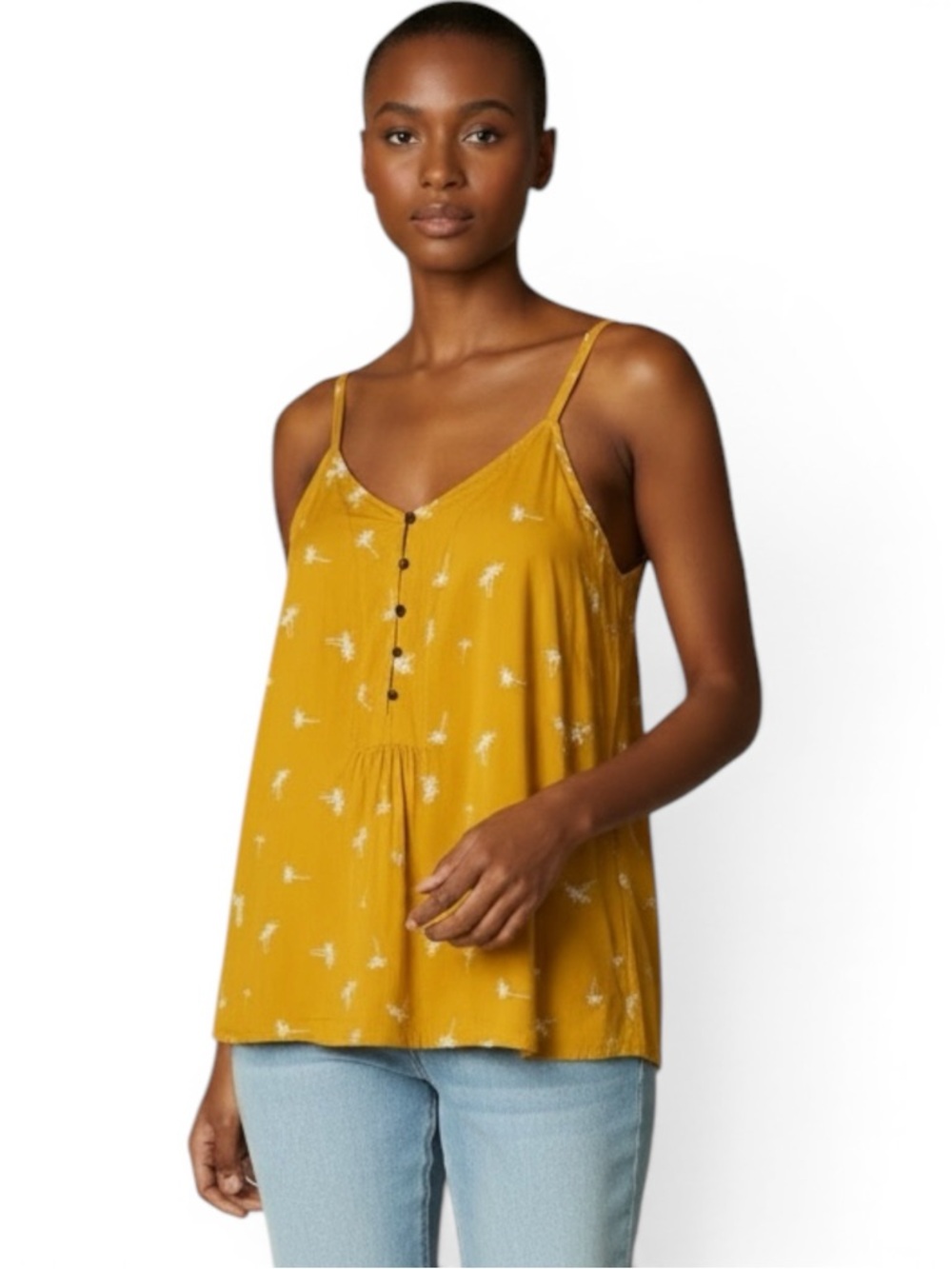 Sonoma Palm Tree Peplum Tank Size XXL